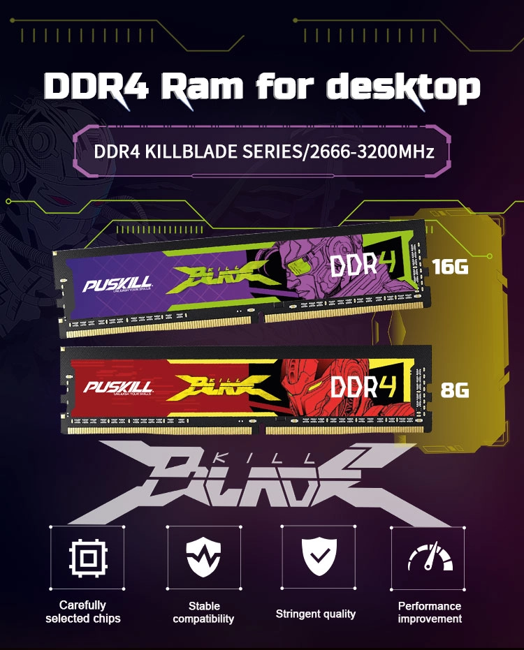 PUSKILL Universal DDR4 Desktop Memory Stick Ideal for PC Assembly & Hardware Replacement %E8%AF%A6%E6%83%85%E5%9B%BE 2 4