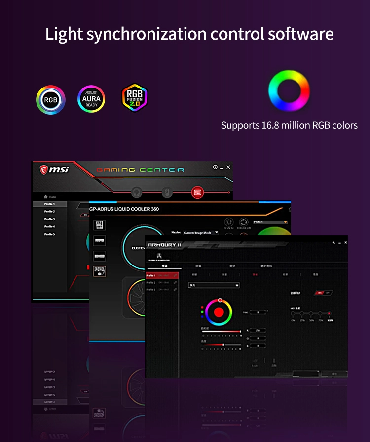 High Performance DDR4 RGB Ram 8GB 16GB 32GB 2666MHz 3200MHz 3600MHz For PCs Product %E8%AF%A6%E6%83%85%E5%9B%BE 4 5